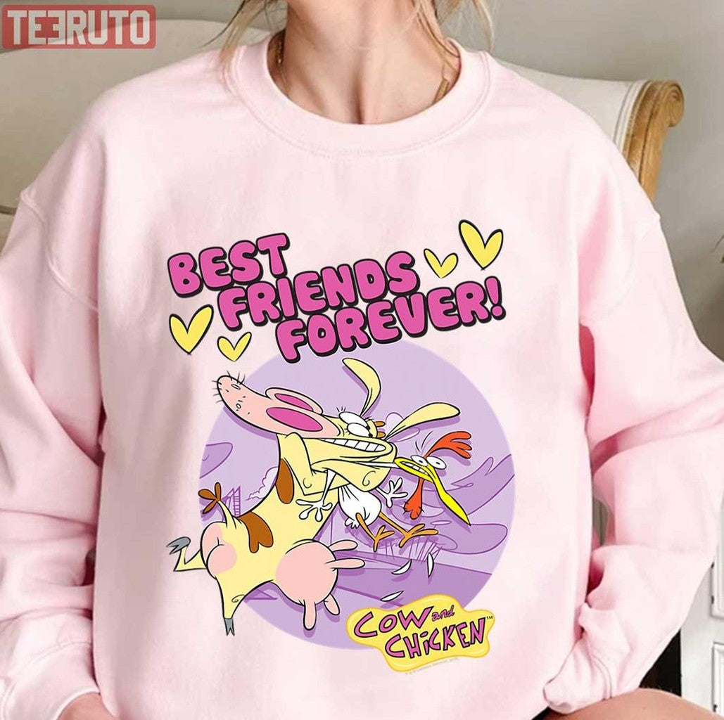 Best Friends Cow And Chicken Unisex Sweatshirt
