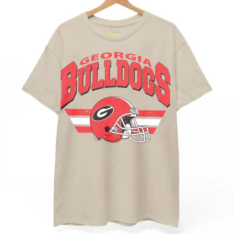 Georgia Bulldogs Vintage NCAA Sweatshirt, Unisex Bulldogs Football Shirt, Classic Sport Hoodie Gift for Fans, Cotton, Sweatshirt, Casual Shirt