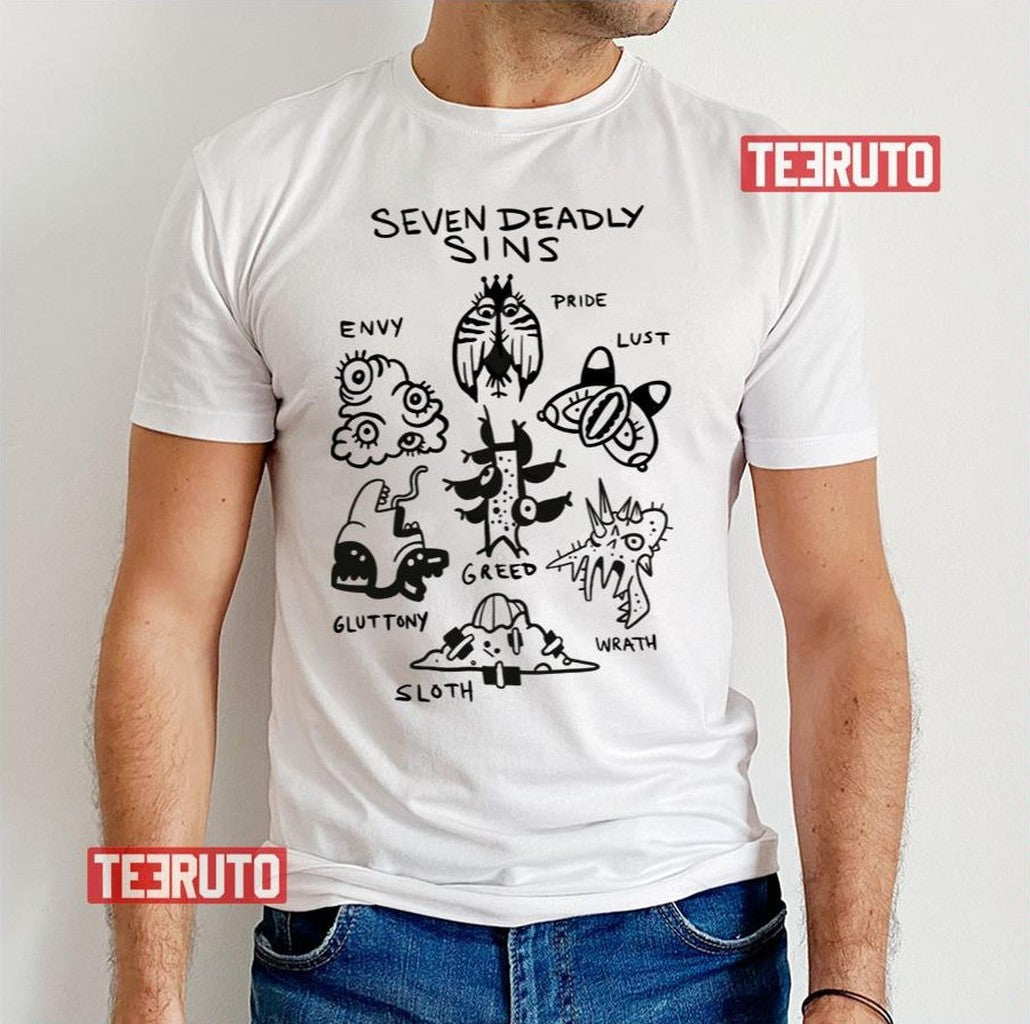 Seven Deadly Sins Symbols Unisex T-Shirt