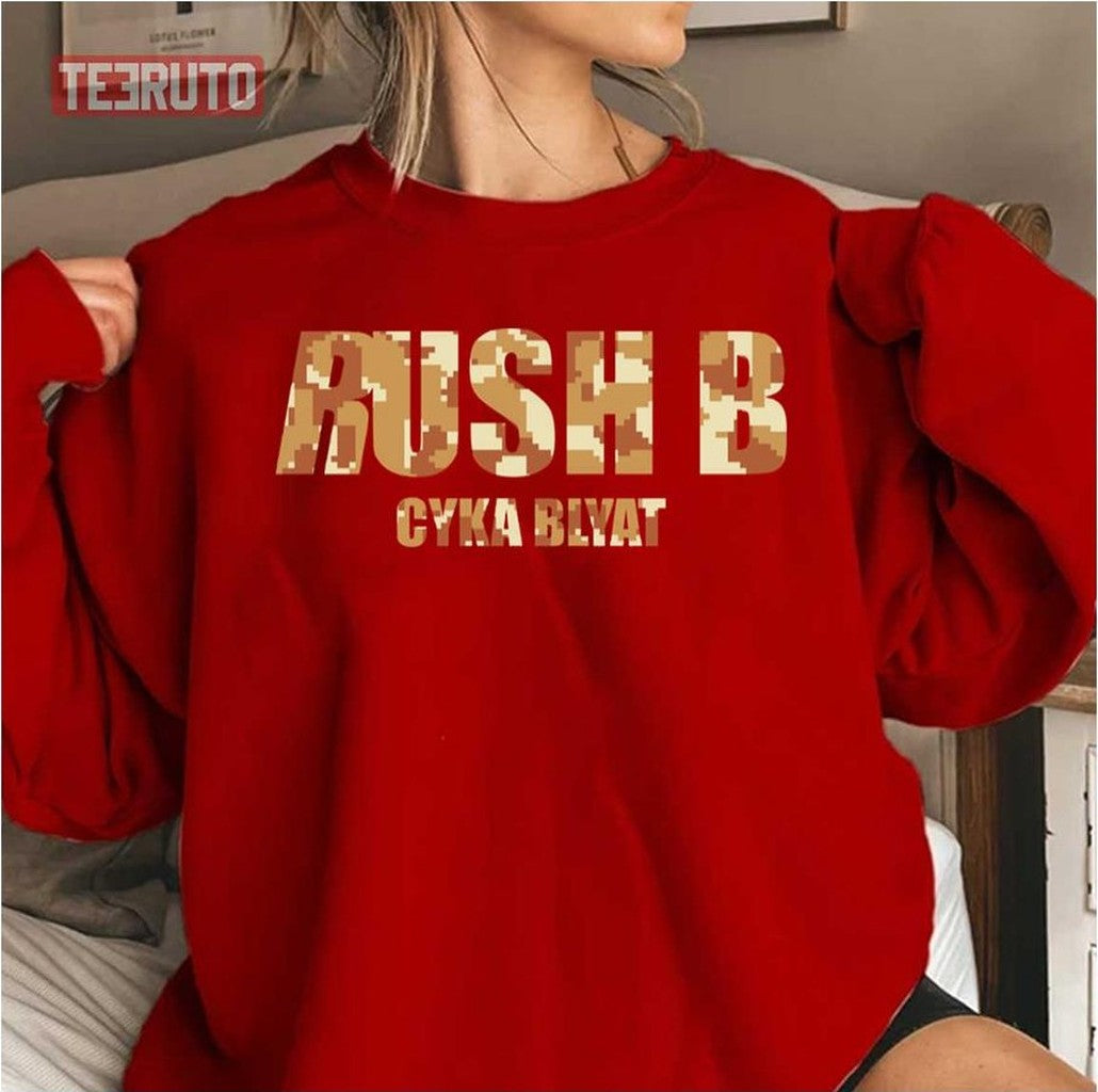 Rush B Cyka Blyat Digital Camo Counter Strike Unisex T-Shirt