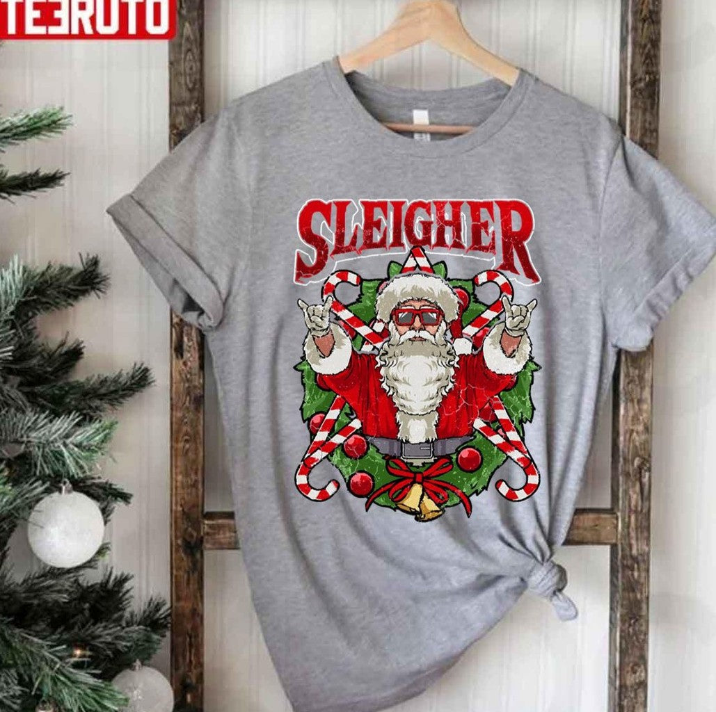Sleigher Santa Claus Heavy Metal Rock Christmas Unisex Sweatshirt