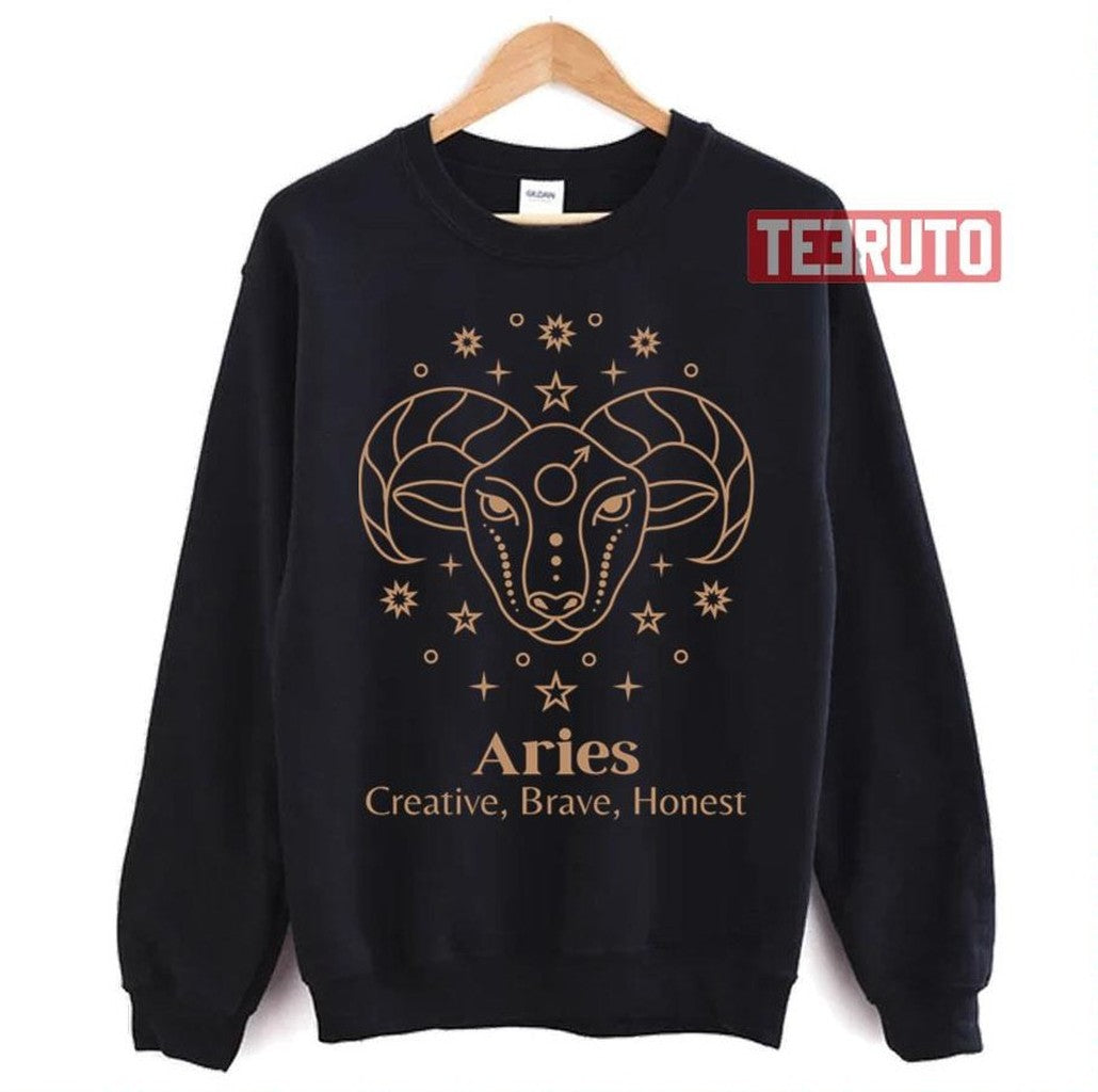 Aries Art Zodiac Design Aesthetic Art Unisex Sweatshirt