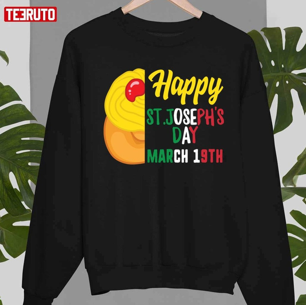 Saint Joseph's Day Jesus Sfingi Zeppole Christ Catholic Religious Christian Gift Unisex T-shirt