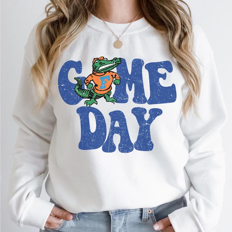 Florida Gators Vintage College Game Day Football NCAA Sweatshirt, Vintage Sweatshirt NCAA, Classic Sport Sweatshirt, Gifts For Football Fan Sport