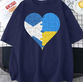 Scottish Ukrainian Flag United Heart Jigsaw Puzzle Scotland Ukrain Unisex T-Shirt