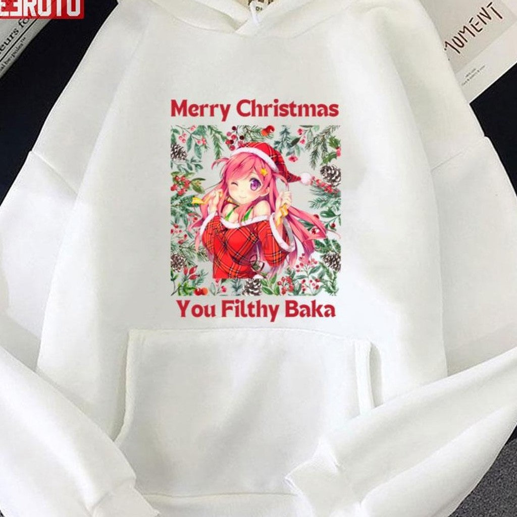 Anime Merry Christmas You Flithy Baka Unisex Sweatshirt