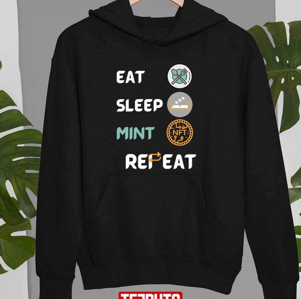 Sleep Token Design Eat Sleep Mint Repeat Cool Nft Unisex T-shirt