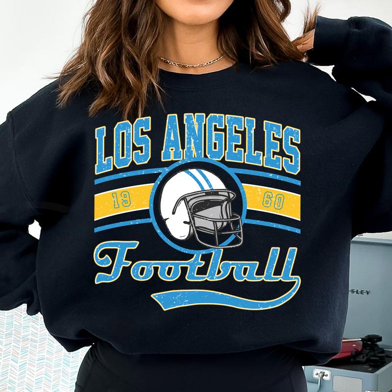 Vintage Los Angeles Football Crewneck Sweatshirt, Vintage Los Angeles Football Sweatshirt for Sports Fans Unisex, Gift For Fan