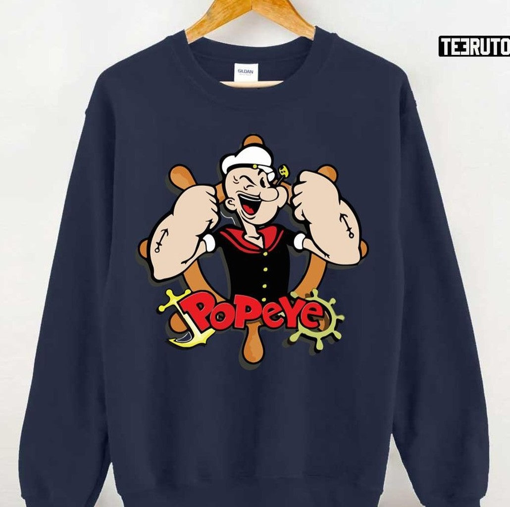 Popeye The Sailor Old Cartoon Art Work Unisex Sweatshirt