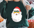 Santa Patriotic Ukraine Sunglasses Christmas Unisex Sweatshirt