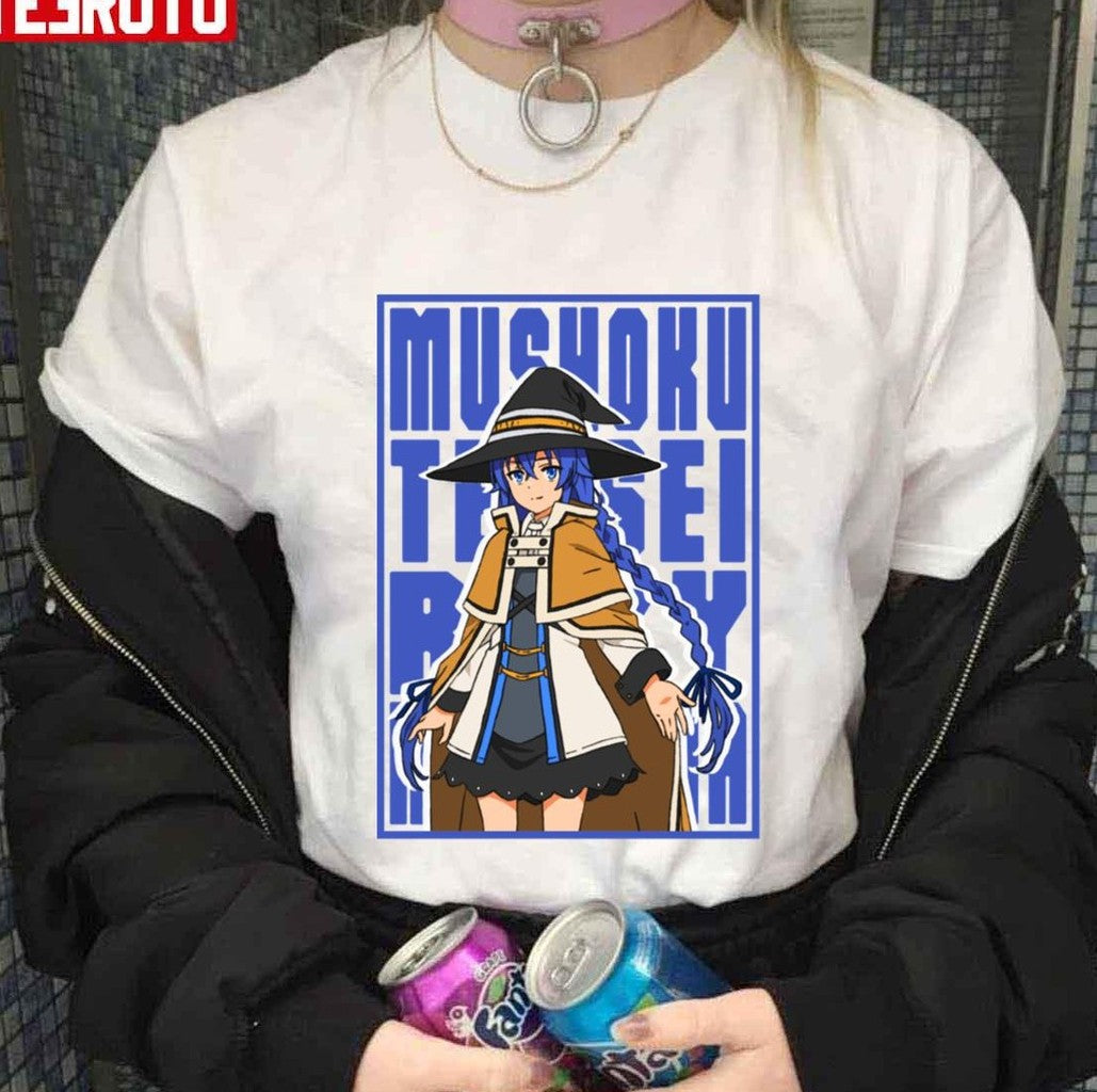 Anime Mushoku Tensei Jobless Roxy Insert Blue Colour Unisex T-shirt