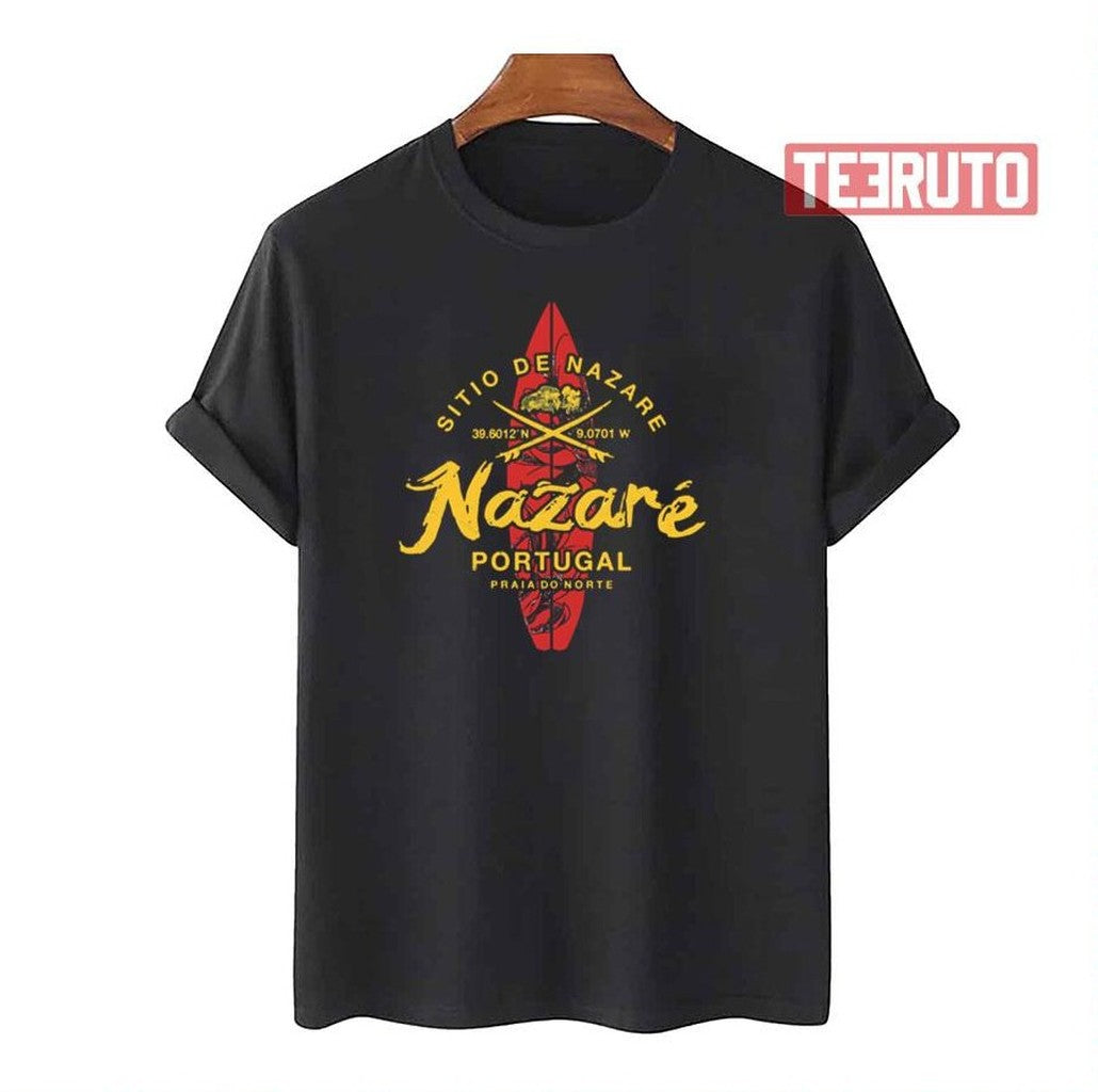 Nazare Portugal Vintage Surfing Unisex T-Shirt
