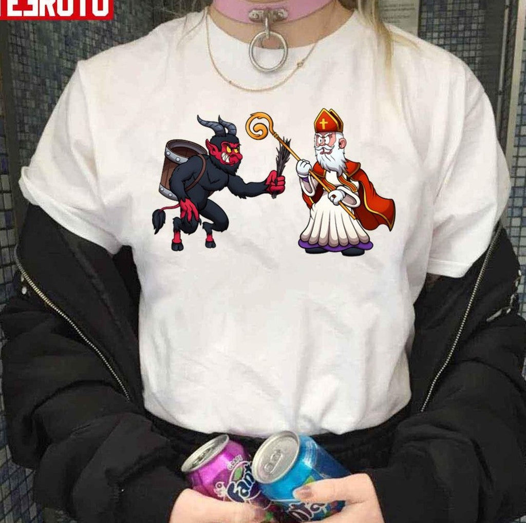 Saint Nicholas Vs Krampus Christmas Unisex Sweatshirt