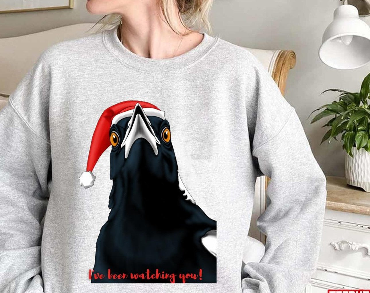 Australian Magpie Christmas Art Sweatshirt
