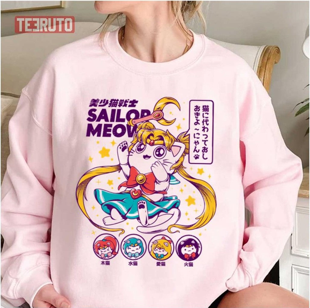 Sailor Meow Parody Sailor Moon Unisex T-Shirt