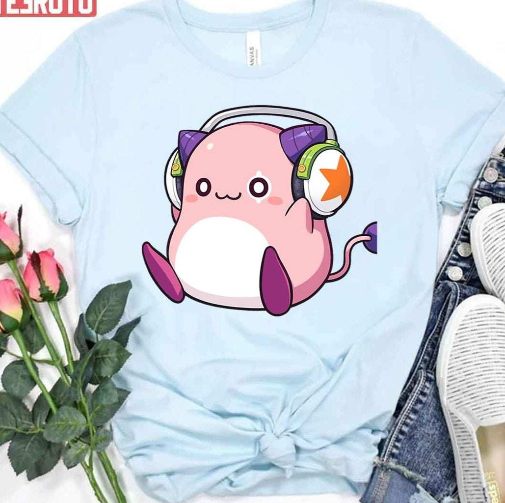 Pink Bean Maplestory Listening To Music Unisex T-Shirt