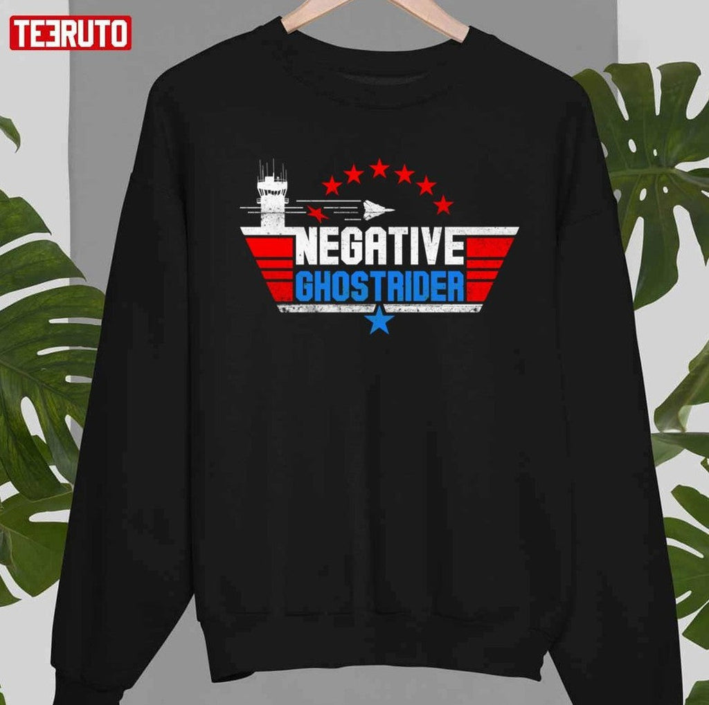 Negative Ghost Rider Top Gun Maverick Logo Unisex T-Shirt