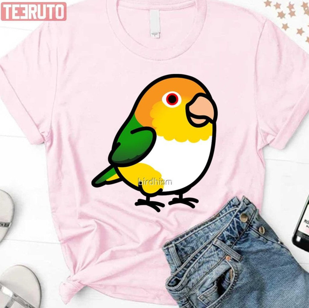 Bellied Caique Chubby White Unisex Sweatshirt