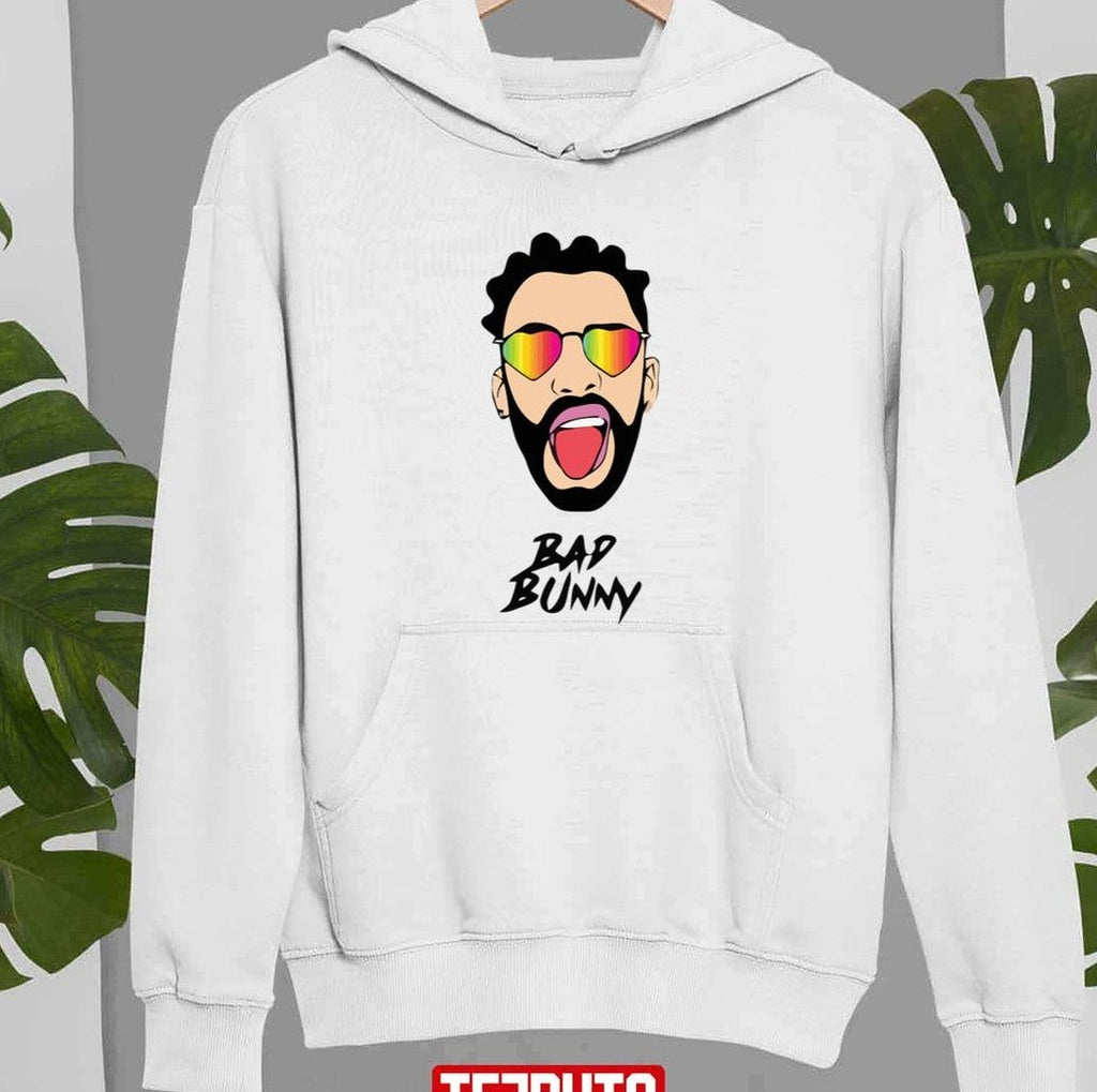 Bad Bunny Dodgers Heart Glasses Unisex Sweatshirt