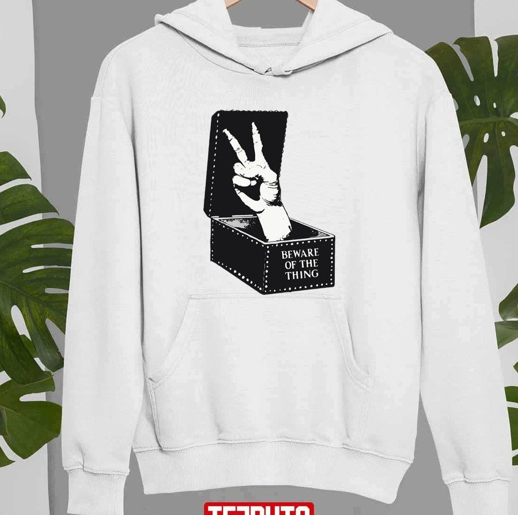 Beware Of The Thing Peace Sign Edition The Addams Family Unisex Sweatshirt