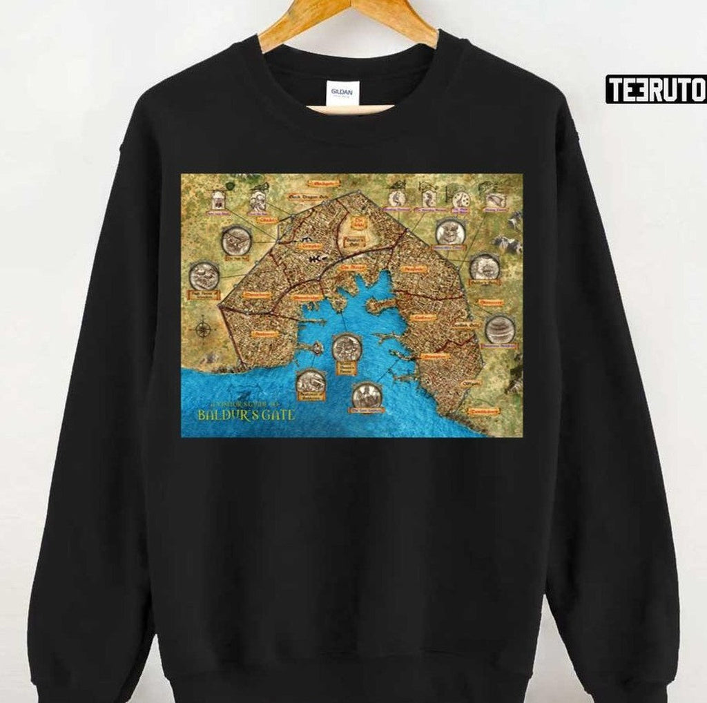 Baldur's Gate Map Unisex T-Shirt