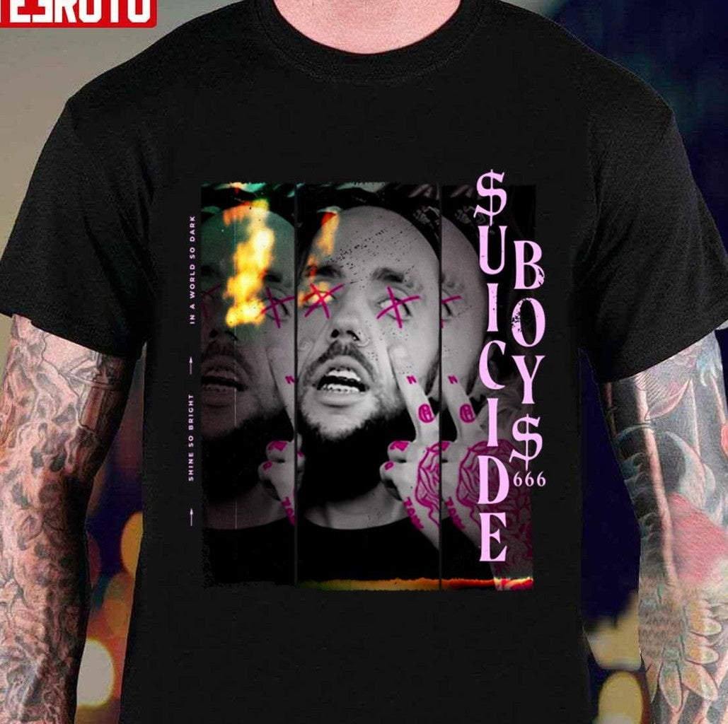 Shine So Bright In A World So Dark Scrim Suicideboys $uicideboy$ Aesthetic Unisex T-Shirt