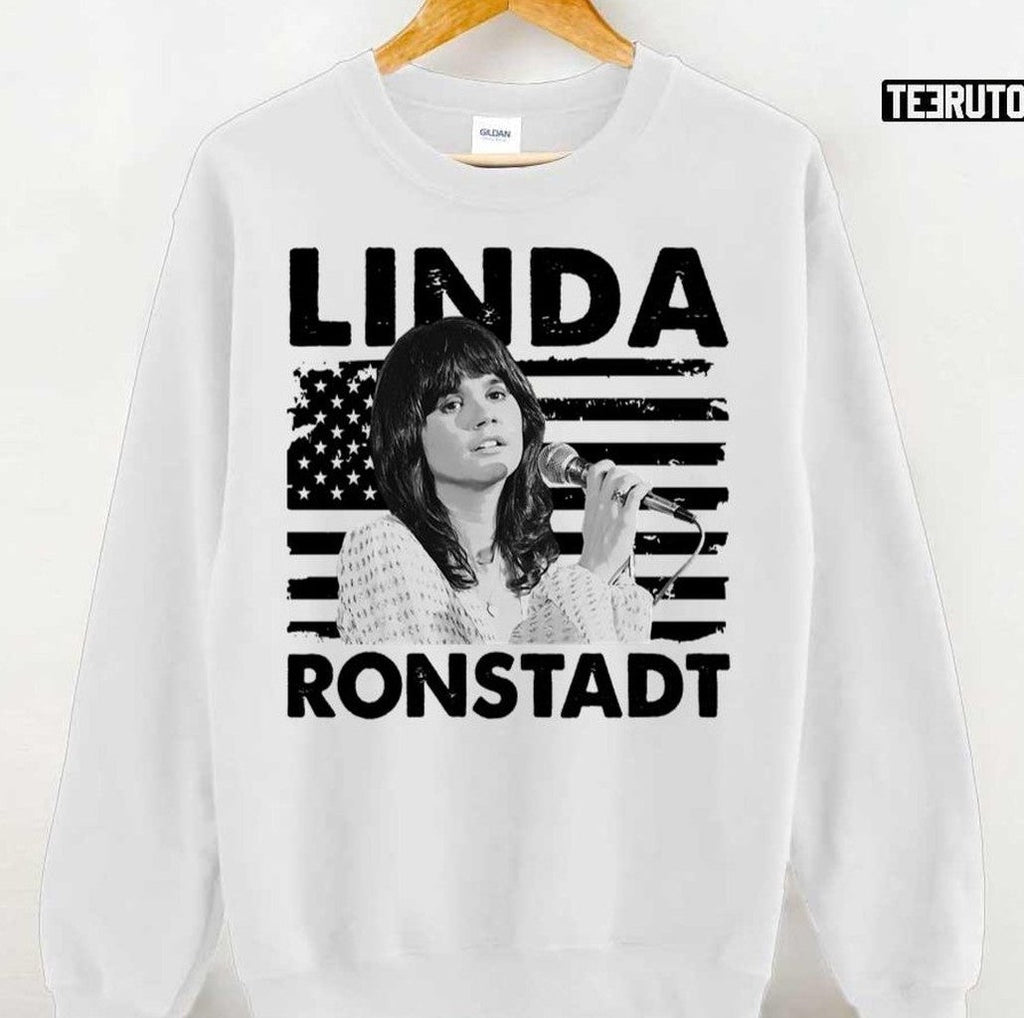 Retro American Flag Linda Ronstadt Unisex T-Shirt