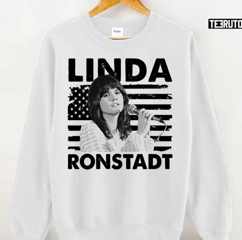 Retro American Flag Linda Ronstadt Unisex T-Shirt