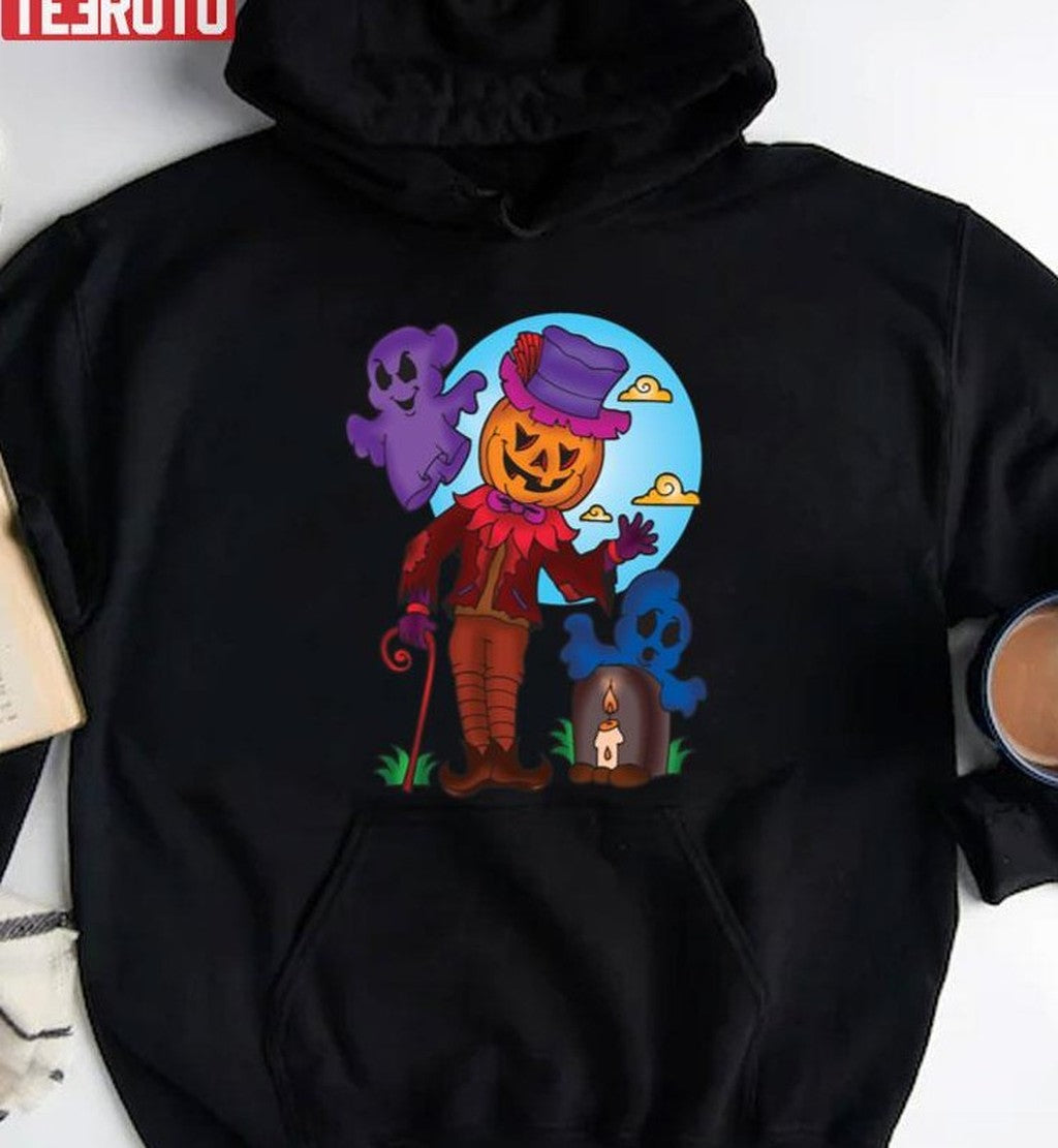 Team Halloween Dracula Pumpkin Boo Ghosts Art Unisex Sweatshirt