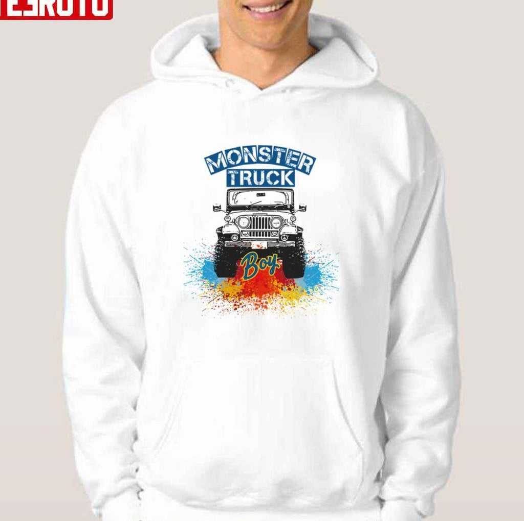 Monster Truck Boy Monster Truck Dad Unisex T-Shirt