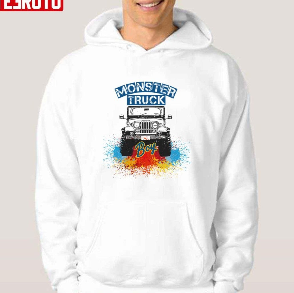 Monster Truck Boy Monster Truck Dad Unisex T-Shirt