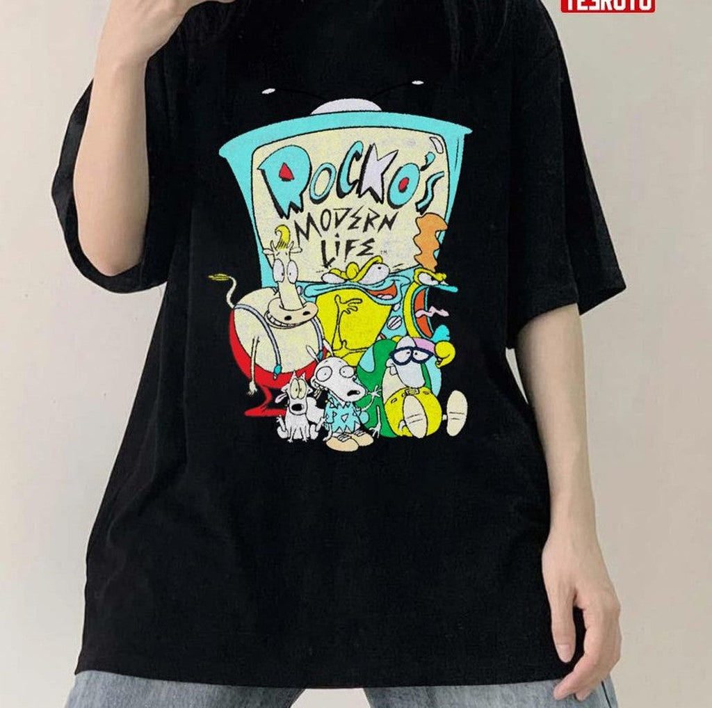 Awesome Rocko's Modern Life T V With Characters Unisex Sweatshirt