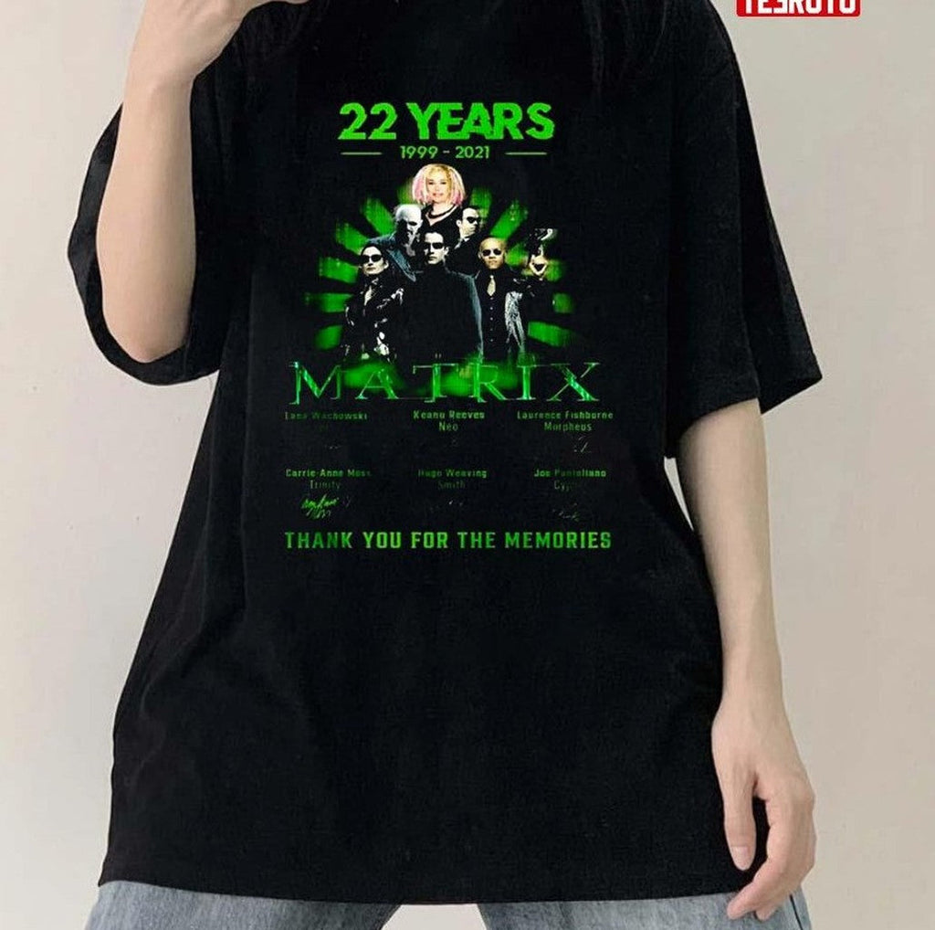 22 Years 1999 2021 Matrix Signatures Thank You For The Memories Unisex T-Shirt