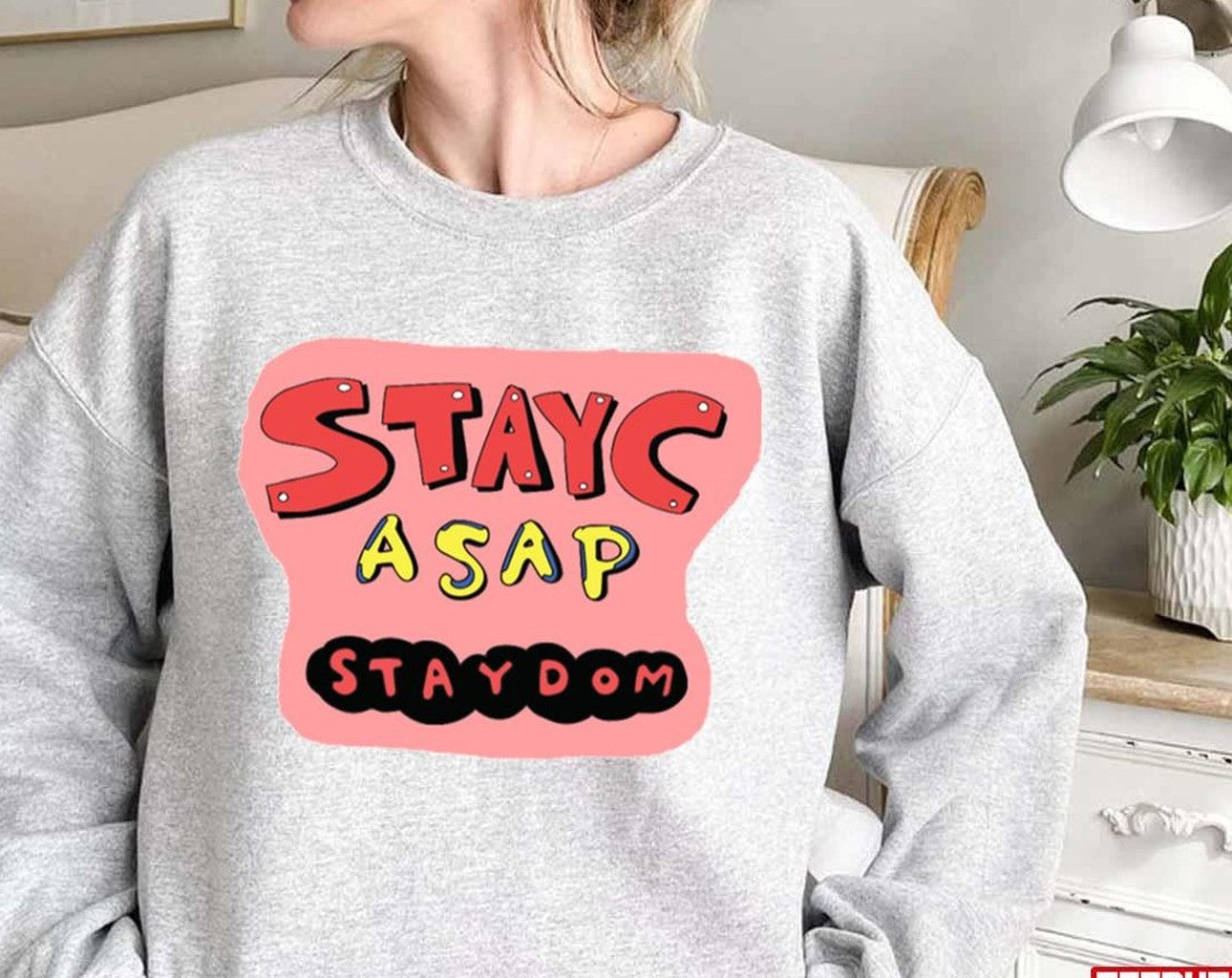 Asap Pink Art Staydom Stayc Unisex Sweatshirt