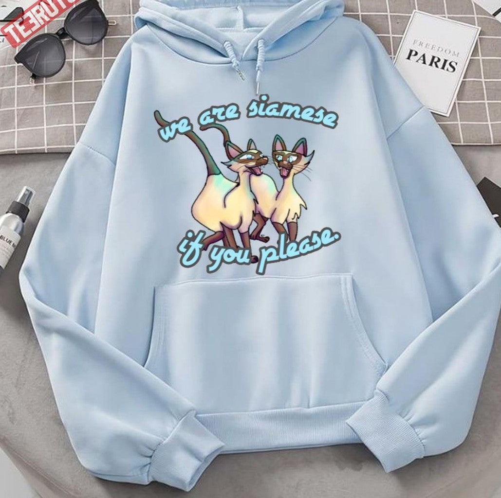 Siamese Cats Lady And The Tramp Unisex Hoodie