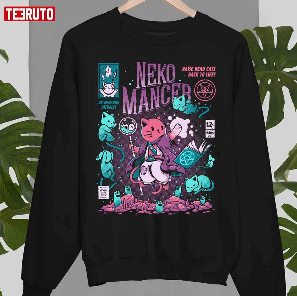 Nekomancer Japanese Style Aesthetic Harajuku Unisex Sweatshirt