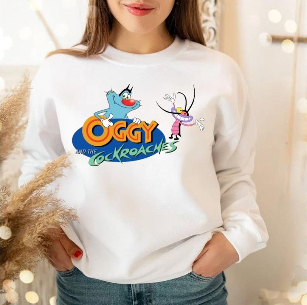 Oggy And The Cockroaches Logo Cartoon Unisex T-Shirt