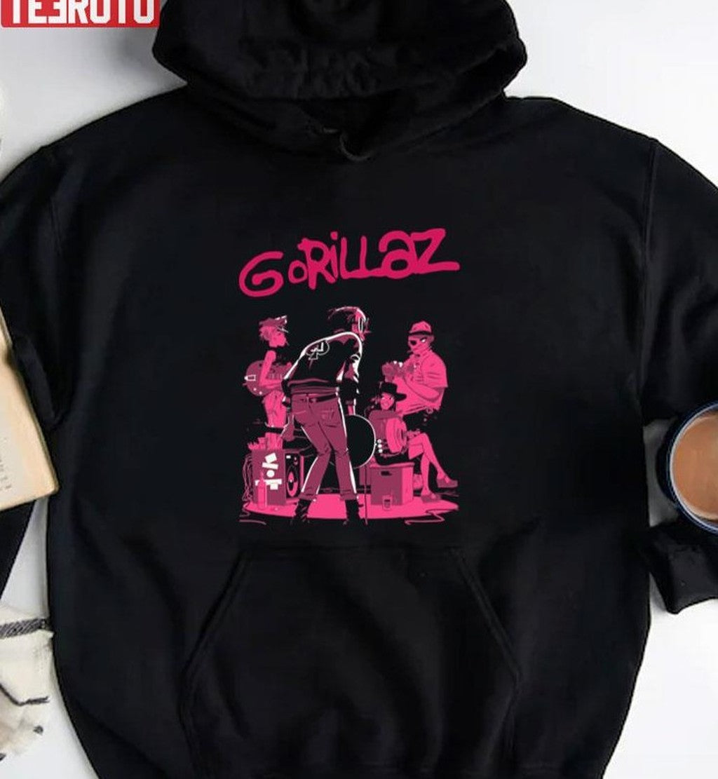 Pink Art Gorillaz Are An English Virtual Band Unisex T-Shirt