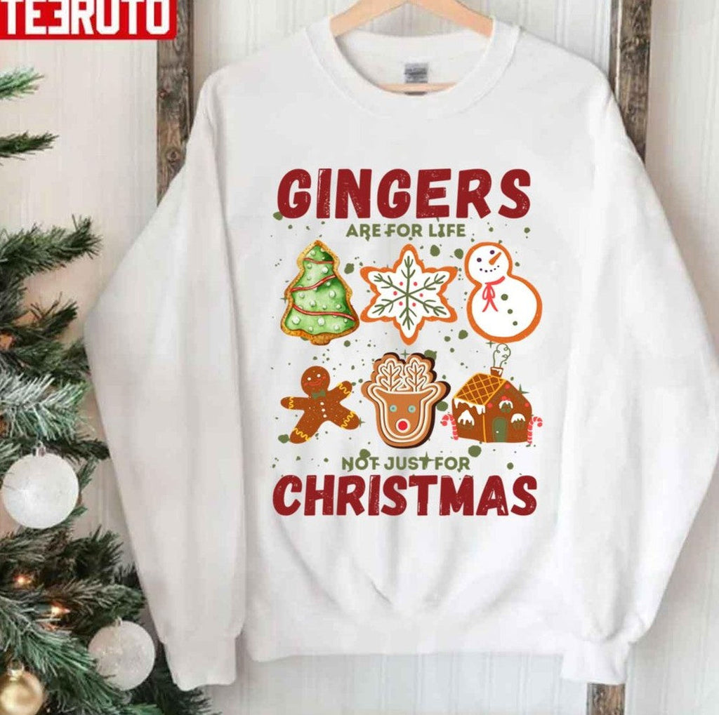 Snowman Snowflakes Gingers Are For Life Not Just For Christmas Unisex Sweatshirt
