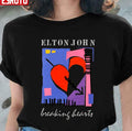 Retro Breaking Hearts Elton John Unisex T-Shirt