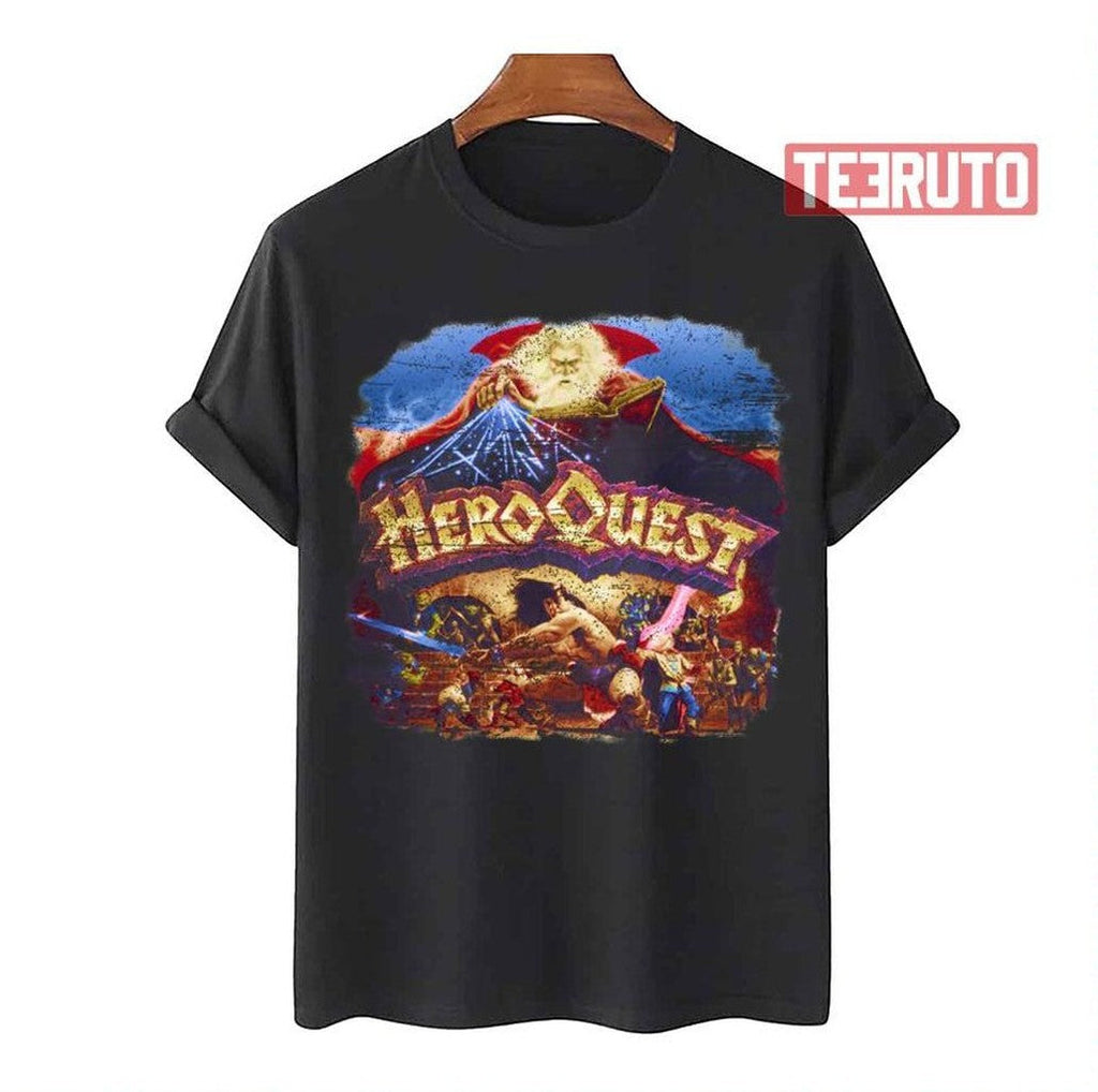 Quest Of Heroes Distressed Design Unisex T-Shirt -