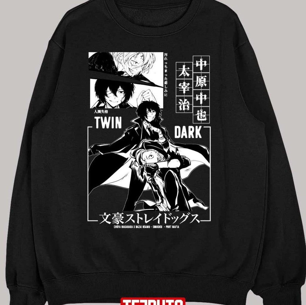 Soukoku Bungou Stray Dogs Chuyaa And Dazai Unisex T-Shirt