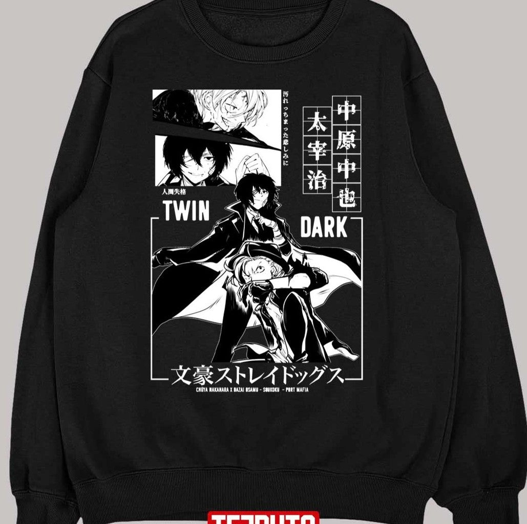 Soukoku Bungou Stray Dogs Chuyaa And Dazai Unisex T-Shirt