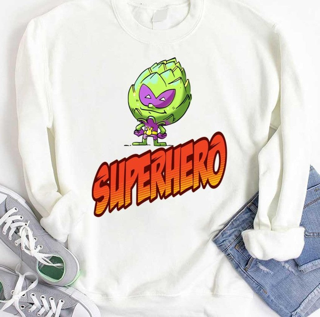 Superhero Artichoke Alien Foodie Planet Unisex Hoodie