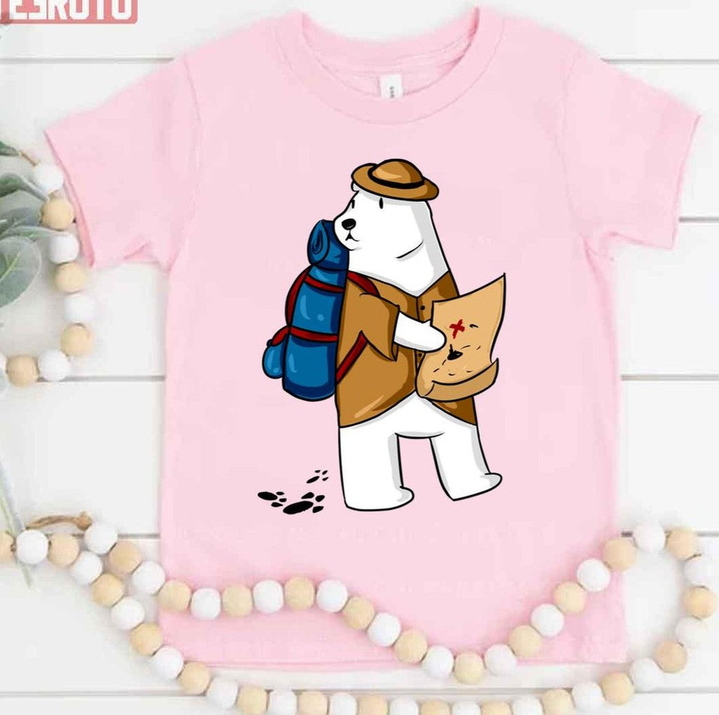 Polar Bear Goes Camping Hiking Unisex T-Shirt