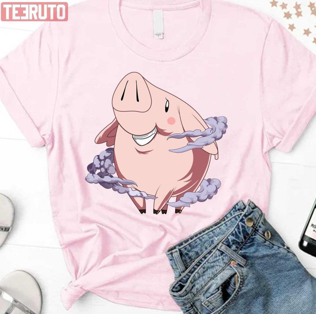 The Funny Pig Seven Deadly Sins Anime Hawks Unisex T-Shirt