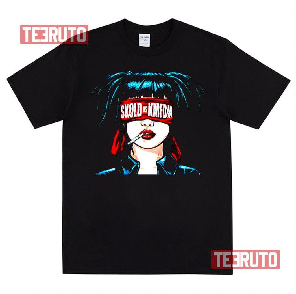 Skold &amp; Kmfdm Blind Fold Unisex T-Shirt