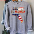 Ron Desantis Escape To Florida American Flag Unisex Sweatshirt
