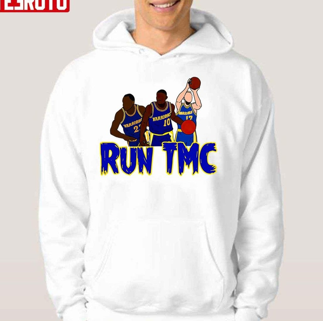 Run Tmc 1990's Golden State Warriors Big 3 Tim Hardaway &amp; Chris Mullin &amp; Mitch Richmond Unisex Hoodie