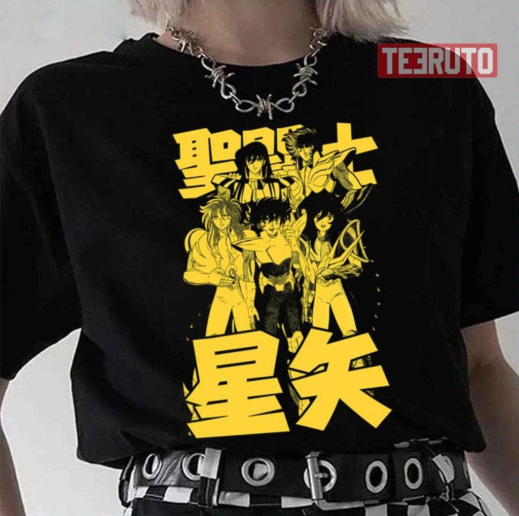 Saints Crew Yellow Saint Seiya Knights Of The Zodiac Unisex T-Shirt